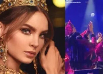 Belinda usa su oración viral en concierto: “reina de los amarres… que mi nombre lo lleven tatuado”