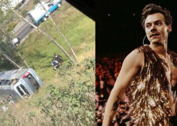 Se vuelca camión con fans que iban a concierto de Harry Styles 