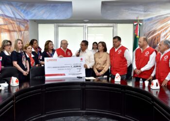 Con donativo el Ayuntamiento arranca Cruz Roja Navojoa su colecta anual