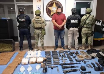 Cae generador de violencia en cateo en Cajeme; aseguran arsenal, drogas y vehículos
