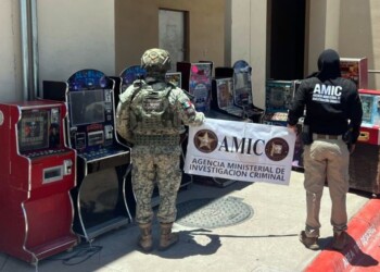 Asegura AMIC y DEFENSA máquinas tragamonedas en Ciudad Obregón