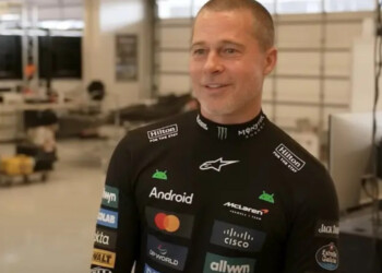 Brad Pitt cumple su sueño: conduce un F1 real con ayuda de McLaren y Norris