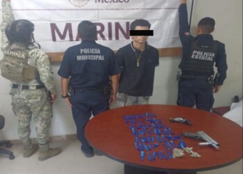 ASEGURAN A DOS HOMBRES CON PRESUNTA DROGA EN OPERATIVOS COORDINADOS EN CAJEME