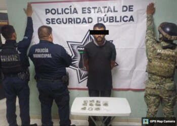 APREHENDEN A SUJETO POR PRESUNTA DROGA Y A OTRO POR PROBABLE ROBO A COMERCIO EN CAJEME