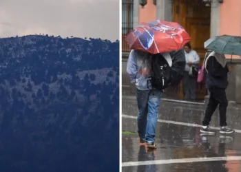 Vuelven las chamarras y paraguas ante el frío, aguanieve, viento y lluvias en primavera