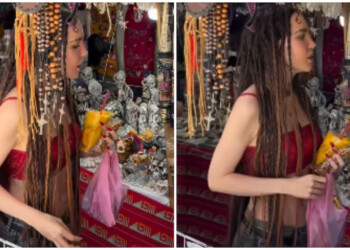 ¡Ganando como siempre! Captan a Belinda comiendo mangos en mercado de CDMX