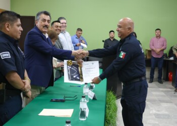ENTREGAN ASCENSOS A 28 ELEMENTOS DE LA SSPM EN CEREMONIA DE PROMOCIONES 2026