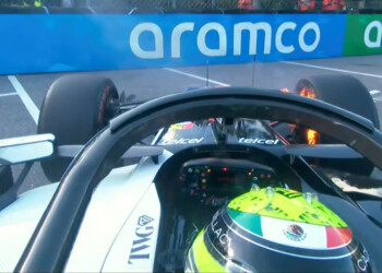 Auto de Checo Pérez se prende en fuego en el GP de Mónaco y el mexicano vive momentos de terror dentro del carro