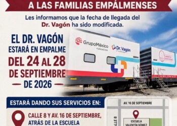 *Confirman regreso del Dr. Vagón a Empalme; brindará servicios gratuitos en septiembre*