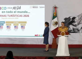 Se rompen cinco récords históricos en materia de turismo en primer semestre de 2026: Josefina Rodríguez