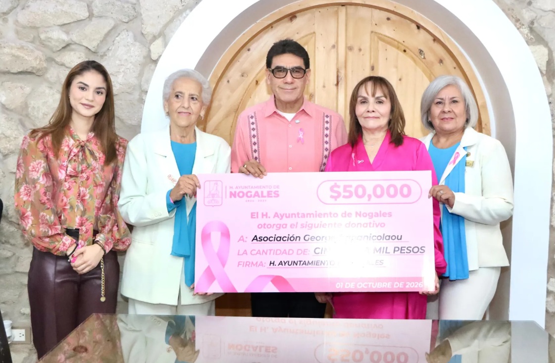 Inicia colecta contra el cáncer en Nogales; Ayuntamiento aporta 50 mil pesos
