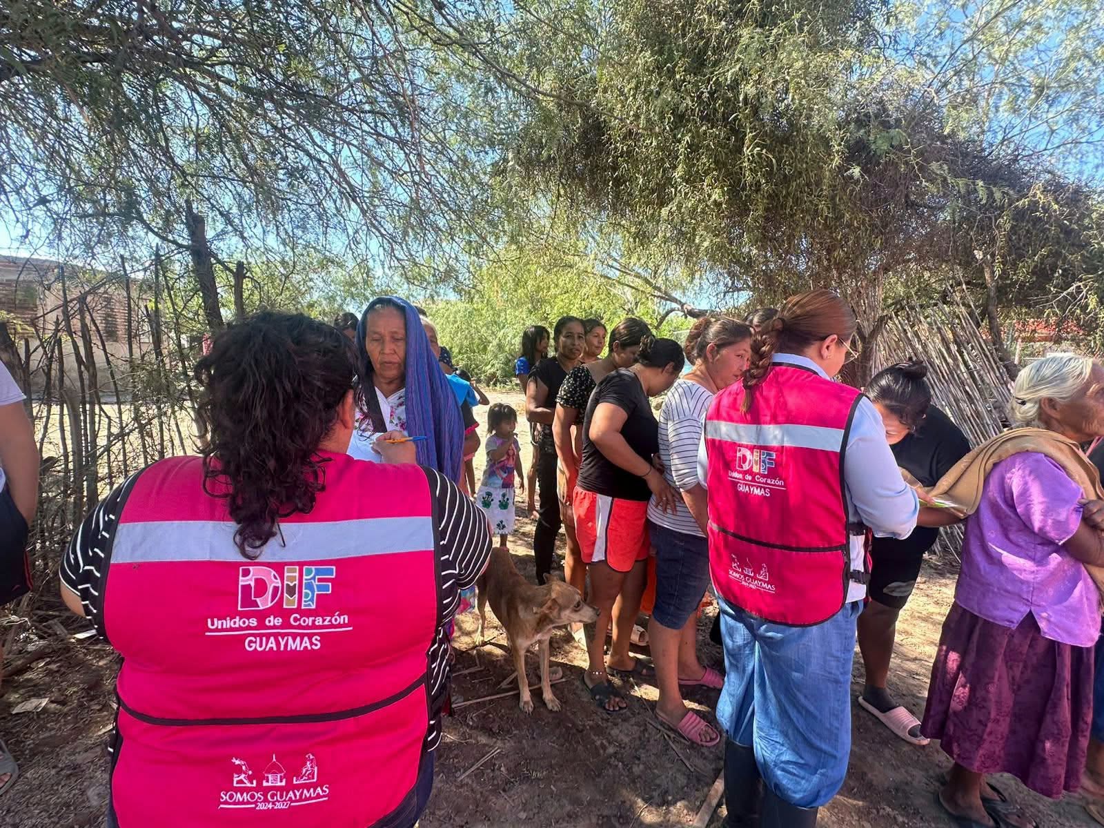 DIF Guaymas lleva apoyos a comunidades yaquis afectadas por el huracán Polo